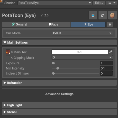 EyeSettings