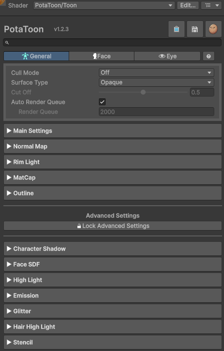 MaterialSettings